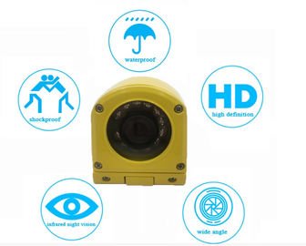 Seitenansicht gelbes Metallwasserdichte CCTV-Überwachungskamera CCDs 700TVL für Bus/LKW