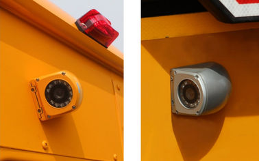 Seitenansicht gelbes Metallwasserdichte CCTV-Überwachungskamera CCDs 700TVL für Bus/LKW