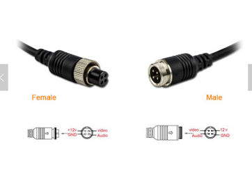 Zusätze des Kupferdraht-M12 DVR verdoppeln 4 Pin-Frau zum männlichen Verbindungsstück/zum Adapter