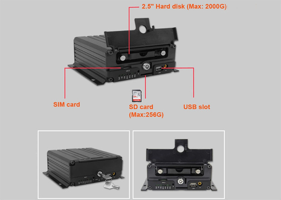H.264 HDD Kanal bewegliches DVR GPS WiFi SSD IPC 4 für LKW-Fahrzeug-Auto
