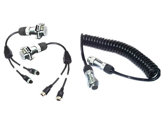 7-Draht-Anhänger PU-Spiralen-LKW-Kabel 7 Pin mit 2CH/3CH/4CH/5CH