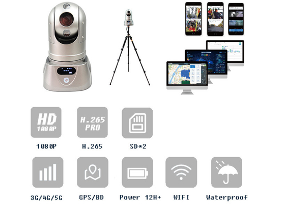 Sternenlicht HD Kamera der IP-Polizeiwagen-Video-Kamera-4G GPS WIFI 2MP PTZ