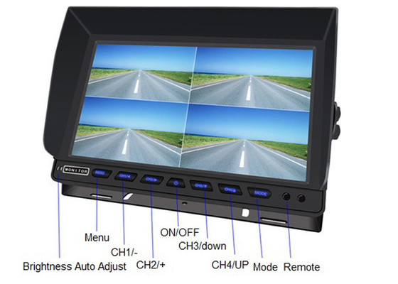 4 Kanal Hochleistungs-DVR AHD TFT Auto-Monitor-geteilter Bildschirm für LKW Van Bus
