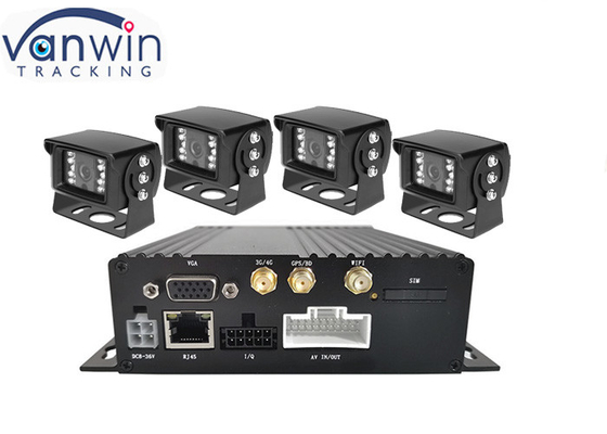 1080P AHD Dual SD Sicherheits-DVR 4Ch GPS 3g 4g WLAN für die Busflotte