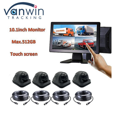10.1 Zoll Touchscreen 4G Auto Bus Truck AHD Monitor System CCTV Kamera 720P Nacht 4CH