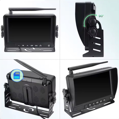 Solarbetriebene Magnet-Rückansicht Kamera 7 Zoll IPS Monitor Wireless 1080P DVR Kit für Vans Anhänger RV Truck Auto
