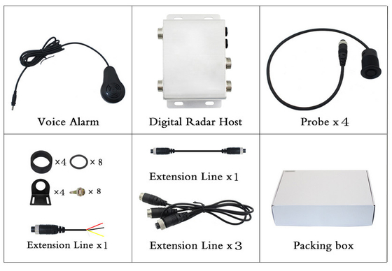 Wasserdichtes Smart Reverse Backup System Blindspot Sensor für Gabelstapler und Schulbusparkplatz