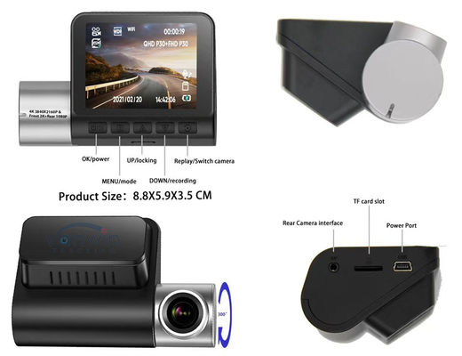 4K hochauflösendes Bild Fahrgerät 1080P Unterstützung WiFi GPS Taxi-Recorder Kamera