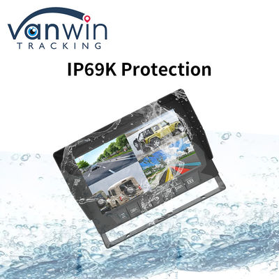 IP69K 7 / 10.1 Zoll wasserdichtes AHD Quad TFT-Auto-Monitor für Universalfahrzeuge