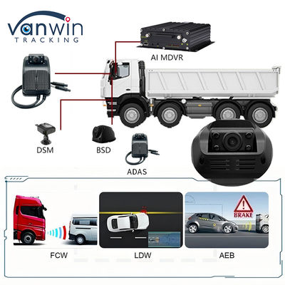 MINI 2CH 4CH 4G Dual Lens AI Dash Cam mit ADAS DMS 4G GPS für Lkw Bus Taxi