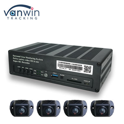 8 CH 4G 360 Panoramabildgerät MDVR mit KI ADAS DSM BSD Panoramabildgerät Fahrzeug-DVR-Kamerasystem