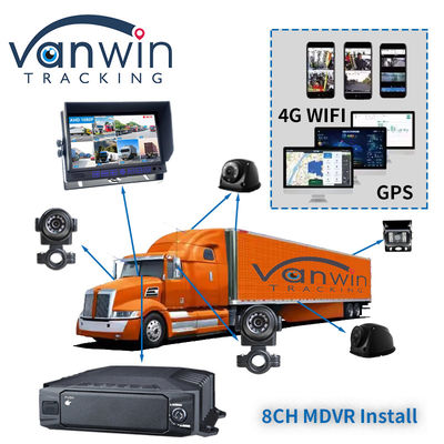 1080p HDD 8ch Mobile DVR 4g GPS WIFI MDVR Kit Kamerasystem für Fahrzeug-Tracker