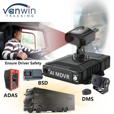 H.265 8CH HDD Mobile DVR Advanced Driving DSM ADAS BSD AI Fußgängersensorüberwachungssystem