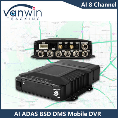 H.265 8CH HDD Mobile DVR Advanced Driving DSM ADAS BSD AI Fußgängersensorüberwachungssystem
