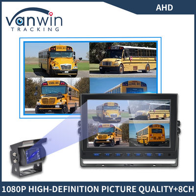 9 Zoll 8 Kanal AHD Monitor Video 1080P LCD IPS-Monitor für Autobus-Lkw-Anhänger
