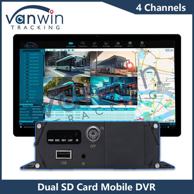 4CH HD-Auto-Kameras Dual SD-Karte Mobil DVR 4G GPS 1080P MDVR H.265 Video-Recorder