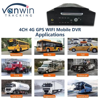 4 Kanal HDD SSD Mobil DVR 1080P 4G WiFi GPS MDVR Fahrzeugkamera Fahrzeug CCTV-System