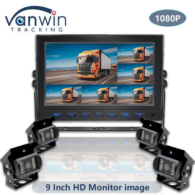 9 Zoll AHD 1080P MDVR Monitor 8 Kanal Full HD Split Display Monitor für Fahrzeuge