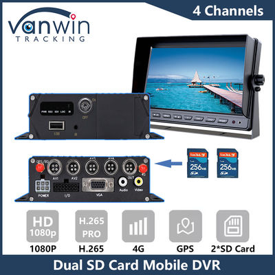4G GPS Dual SD Card Mobil DVR 1080P 4CH CCTV Kamera Aufnahmer Sicherheit Mobil Tracking DVR
