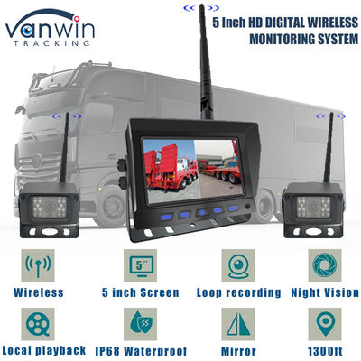5 Zoll Digital HD DVR Wireless Truck Backup Kamera Monitor System Quad View Bildschirm