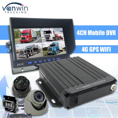 OEM ODM Echtzeit 4CH GPS Mobile DVR mit 4G 1080P WiFi Dual SD Card MDVR für Bus
