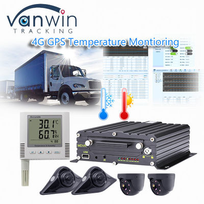 Wireless 4CH 4G GPS-Videorekorder Temperaturüberwachung für Kühlfahrzeuge