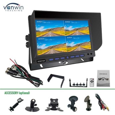 AHD/CVBS Multiple Video Mixed Input 4 Kanal 7 Zoll Split Display Automonitor für Fahrzeug