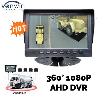 360-Grad-AHD-DVR 7 / 9 / 10,1-Zoll-Auto-Kamera-Aufnahmesystem für Lkw und Busse