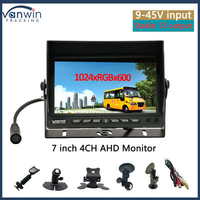 Auto-Monitor 7 Zoll VGA-Ausgang CCTV-Auto-kompatibel Sicherheitsüberwachung Bildschirm mit Sonnenhut mit U-Stand