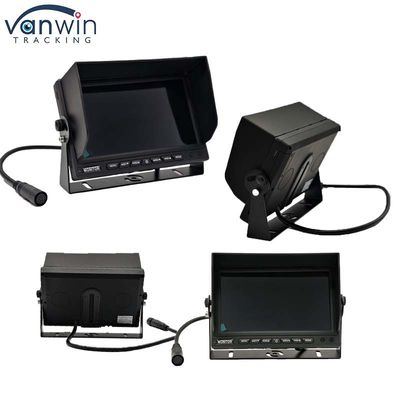 Auto-Monitor 7 Zoll VGA-Ausgang CCTV-Auto-kompatibel Sicherheitsüberwachung Bildschirm mit Sonnenhut mit U-Stand