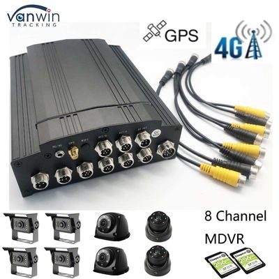 Full HD 1080P 8CH Mobile DVR SD-Karte 4G GPS H.265 CMSV6 Bus-LKW DVR Sicherheitssystem