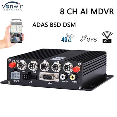 8CH SD DVR 4G GPS ADAS DMS AI MDVR 1080P H.265 Mobile DVR Dashcam Recorder GPS Mobil