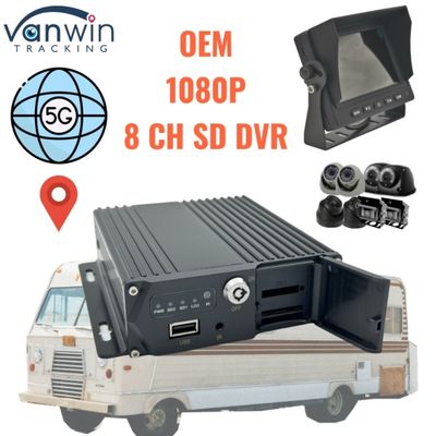 8 Kanal SD-Karte MDVR 5G GPS-Fahrzeug-Tracker 1080P Video-Recorder für Lkw Bus-Van Support OEM-Service