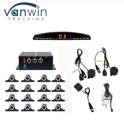 LCD-Display 12 Sensoren Rückwärtssicherung Unterstützung Radar Monitor Parksystem für 5M-Schwerlastwagen