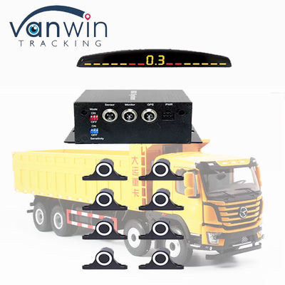 LCD-Display 12 Sensoren Rückwärtssicherung Unterstützung Radar Monitor Parksystem für 5M-Schwerlastwagen