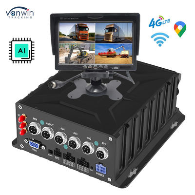 4-Kanal 1080P KI-Mobil-DVR-System mit GPS-Tracker & Rückfahrkamera für Fahrzeuge