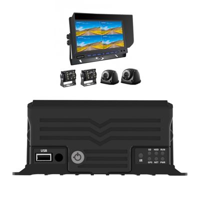 4-Kanal-AI-MDVR mit GPS-Fahrzeug-Tracker Blindspot-Erkennung Fahrzeugmontierte Festplattenrekorder