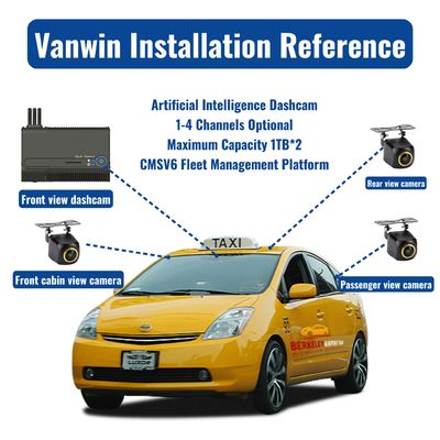 DC 12V Mini Cmsv7 H.265 1080P Fahrzeugkamera Auto Dashcam Mdvr 4g Gps Fernbedienung Recorder 1-4 Kanal Dashcam Cmsv6 Plattform Mobile Mdvr