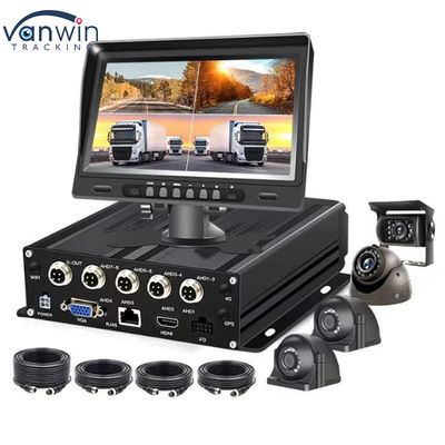 1080P 4-Kanal Mobil-DVR mit 4G SIM WiFi GPS Video Fahrzeug LKW CCTV Kamerasystem DVR