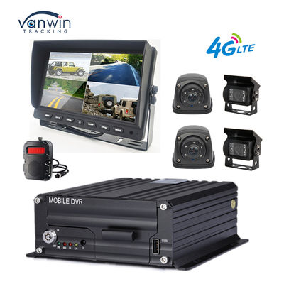 1080P 4-Kanal MDVR Kamera Wasserdichter 7-Zoll-Monitor Rekorder 4G GPS Rückfahrkamera Fahrzeug Bus LKW Auto Einparkhilfe