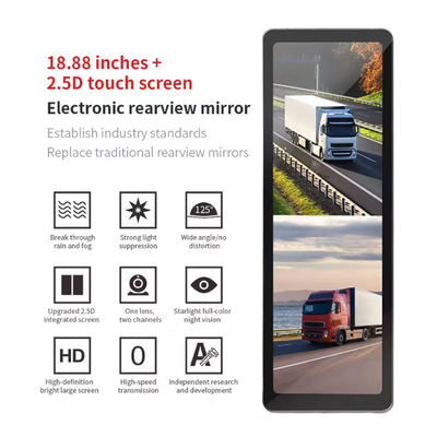 Truck Side Recorder 18.88 Inch Touch Screen Mirror Camera Sony Lens Parking Monitoring Driving Recorder