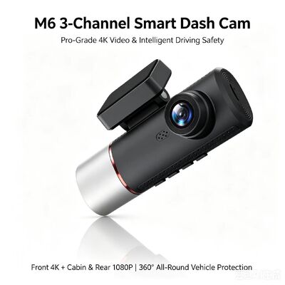 3 Kanäle KI 4G Dash-Kamera 4K Front, ADAS und DMS, GPS-Tracking, 24/7 Parkplatzüberwachung