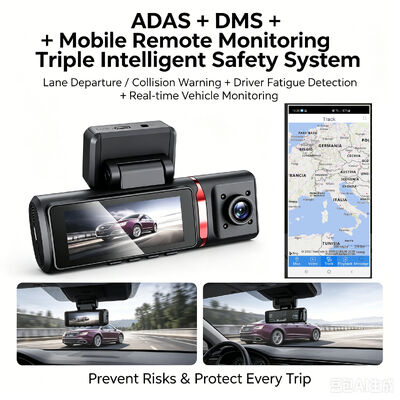 3 Kanäle HD DVR Dash Cam 4G 4K Front 1080P Kabine Hinter GPS-Tracking ADAS DMS 24/7 Parkplatzmonitor für die Flottensicherheit