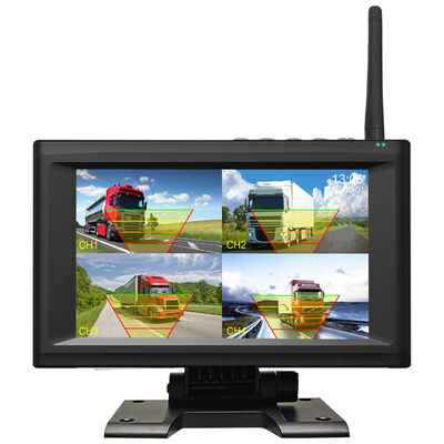 Plug and Play 1 - 4CH 720P drahtloses magnetisches Kamerasystem 7" Monitor BSD Alarm wiederaufladbar für Lkw RV Anhänger Landmaschinen
