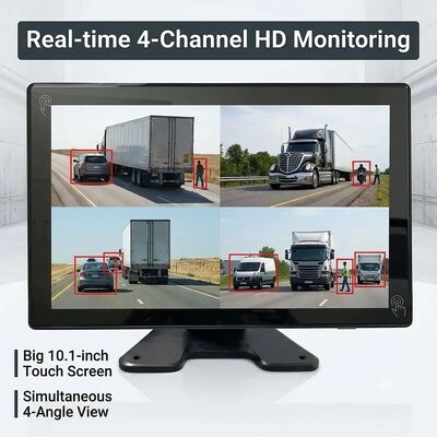 4CH AI BSD-Forklift-Sicherheitsüberwachungssystem 1080P Kamera/Display und LED-Alarmlicht/geeignet für schwere Maschinen