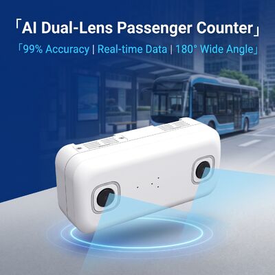 3D Binocular People Counter for Buses Dual-Lens Passenger Counting Device Automatic Passenger Counter Sensor with Camera