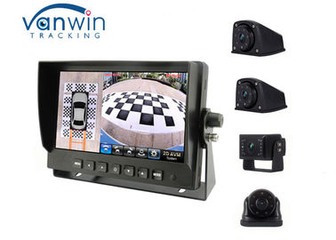 Monitor 7 Tft Lcd Auto IPS HD bewegt 360° um Vogel-Ansicht-Kamera-System 12~24V Schritt für Schritt fort