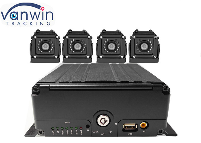 4ch 4G GPS WIFI H.265 HDD Mobilfahrzeugrekorder DVR für Fahrzeugflottenmanagement