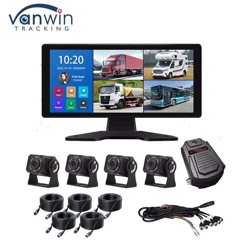 AI-Auto-DVR-System BSD-Alarm 360° 4CH 10,36 Zoll Monitor mit Aufnahmesystem für Lastwagen