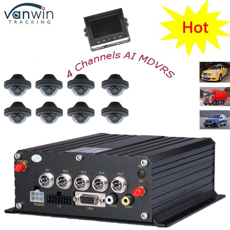 4G GPS WIFI Dual SD Card 4 Kanal MDVR 1080P HDD AI DVR für Busfahrzeuge Floklift